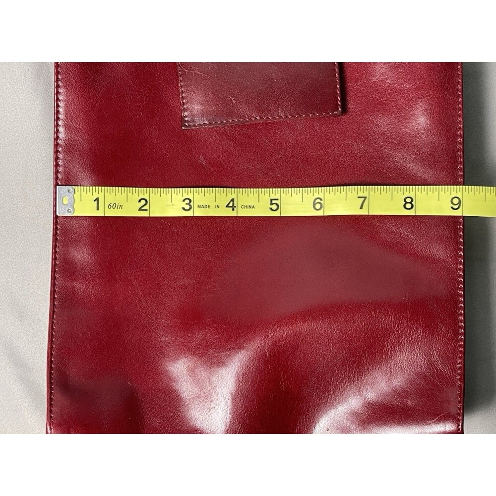 Hobo International Tote Shoulder Bag Purse Red Leather - Picture 10 of 11